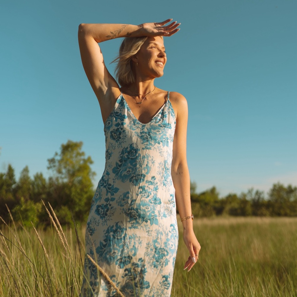 Reformation Floral Tank Midi Dress